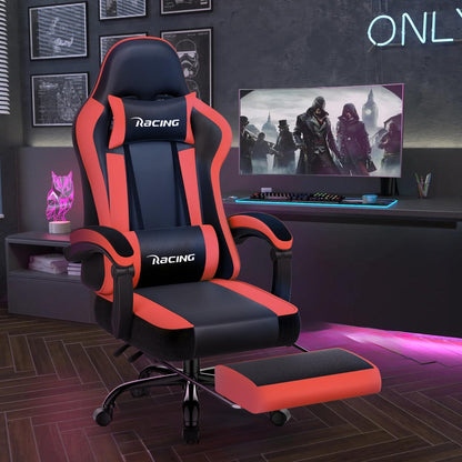 Ergonomischer Gaming Stuhl mit verstellbaren Kissen und