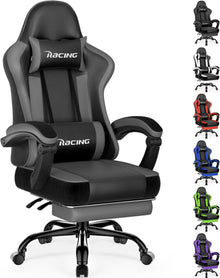 Ergonomischer Gaming Stuhl mit Fußstütze und 150kg Belastbarkeit