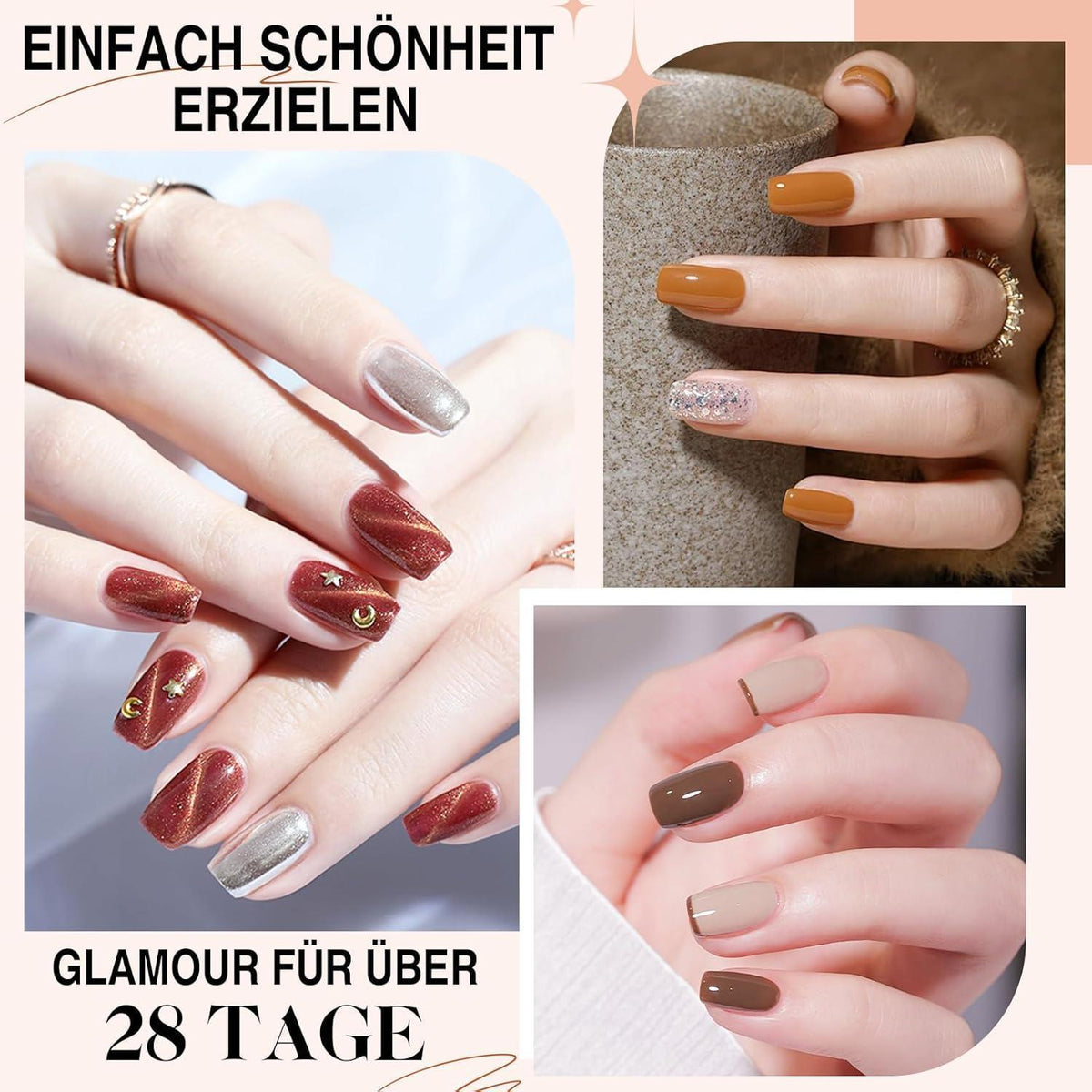 240pcs Oval Kurz Falsche Nägel Set – Acryl Nagelspitzen für DIY Maniküre