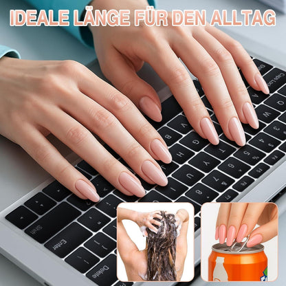240pcs Oval Kurz Falsche Nägel Set – Acryl Nagelspitzen für DIY Maniküre