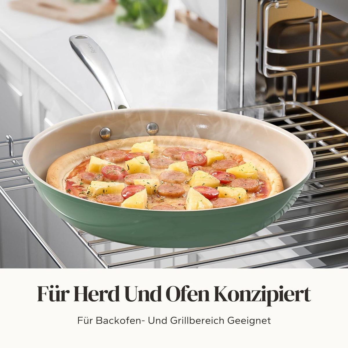 6-teiliges Keramik Pfannenset mit Deckel – Antihaft & Induktionsgeeignet