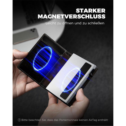 Geldbörse Herren mit AirTag Fach & XL Münzfach – RFID Schutz
