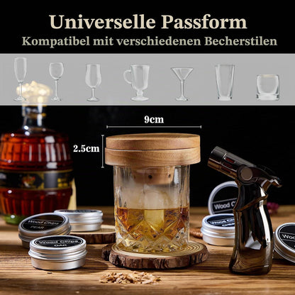Cocktail Smoker Set mit Brenner & Holzchips – Whiskey Räucherset