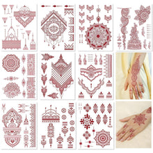 Temporäre Tattoos Deluxe Set Braun – 10 Blätter Festival & Party
