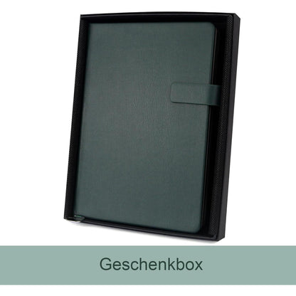 A5 Hardcover Notizbuch mit Verschlussband – Dunkelgrün
