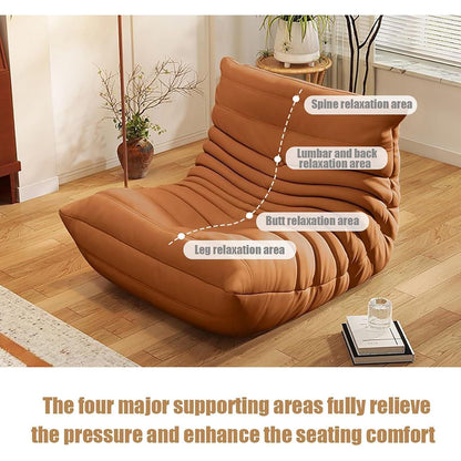 Bequemer Togo Kaminsessel – Lazy Sofa Orange