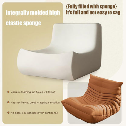 Bequemer Togo Kaminsessel – Lazy Sofa Orange