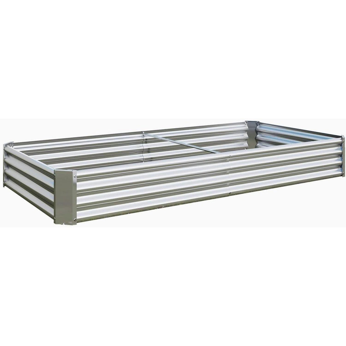 Hochbeet Metall verzinkt 232x113x30 cm Silber