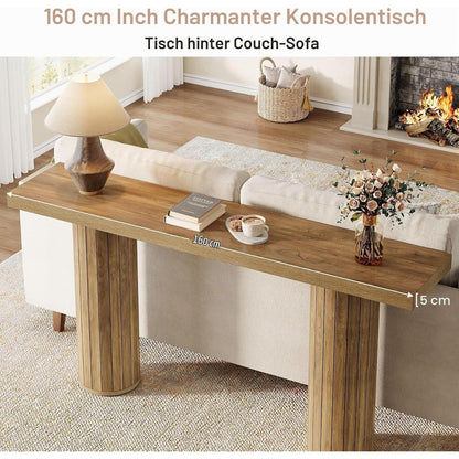 Extra Langer Konsolentisch 160 cm – Holz Farmhouse Stil