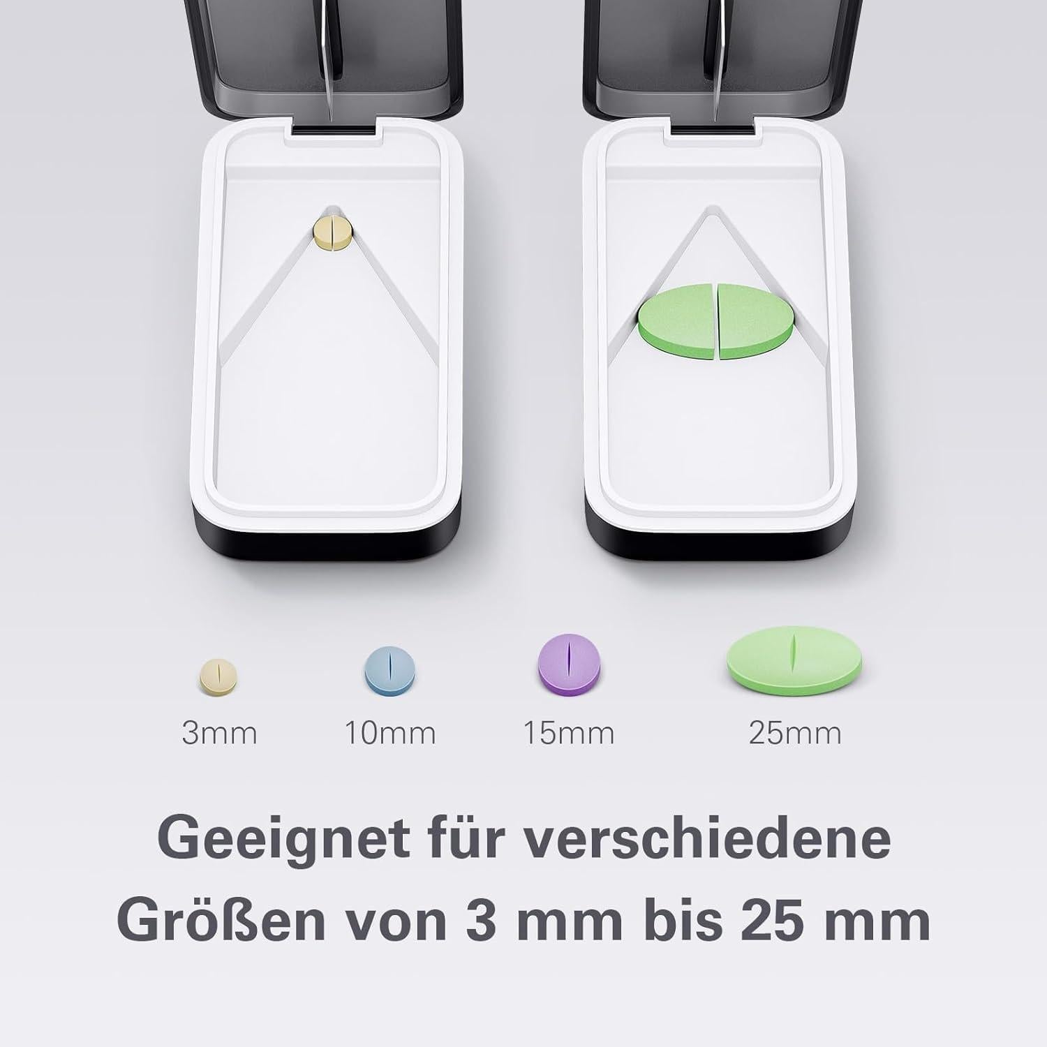 Tablettenteiler Präzises Schneiden Kompakt V-Design