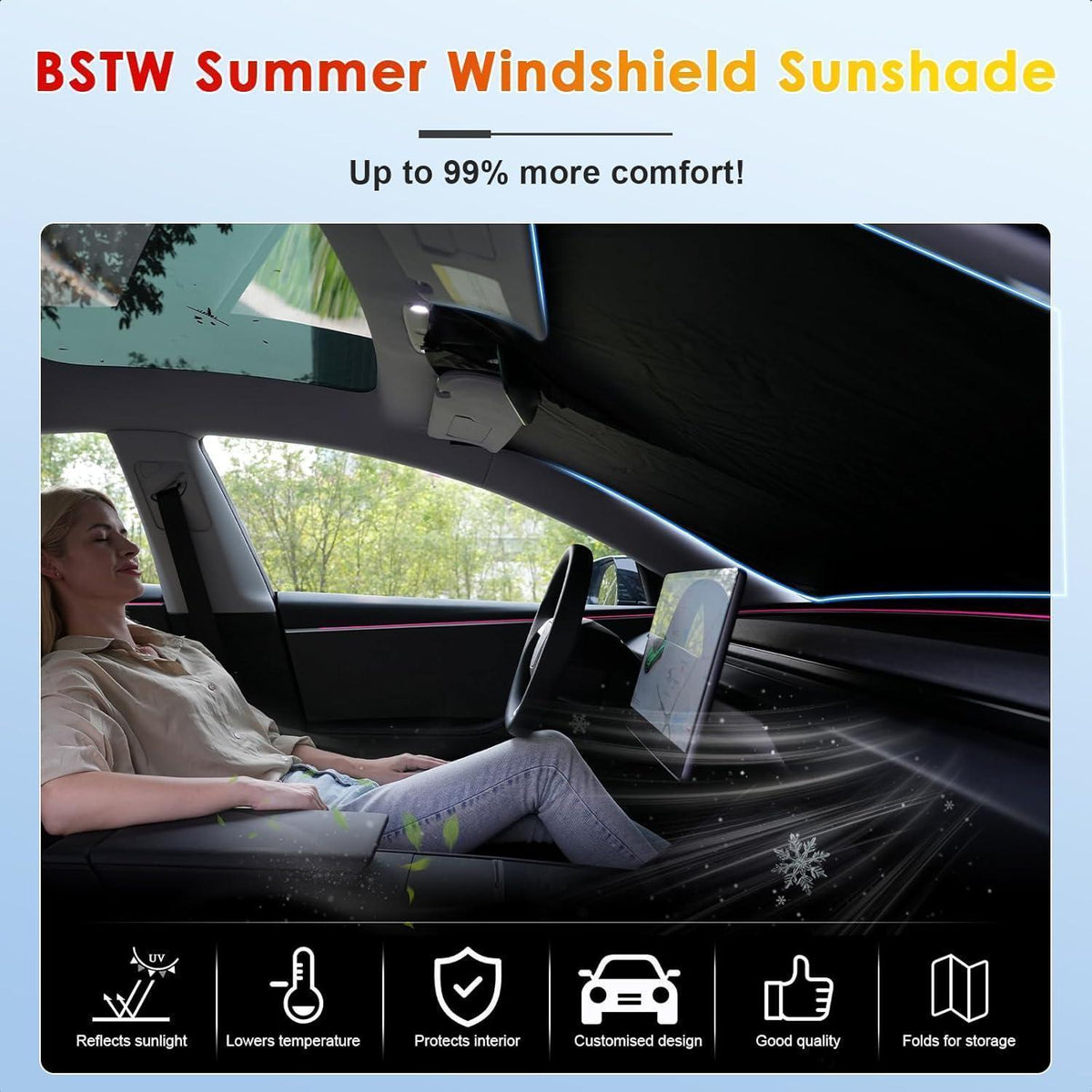 VW T-Roc Sonnenschutz – Windschutzscheibenabdeckung für 2017-2025