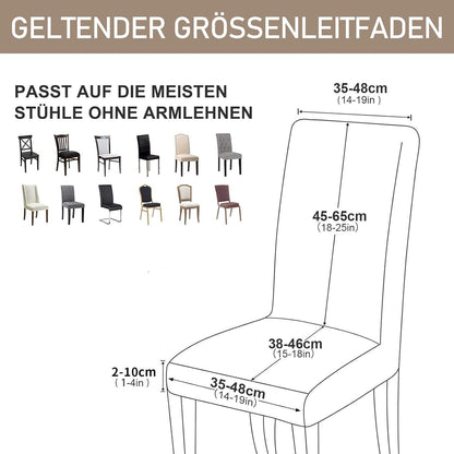 Stretch Samt Stuhlhussen Set – Khaki, 4 Stück
