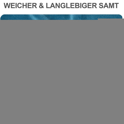 Stretch Samt Stuhlhussen 4er Set – Pfaublau