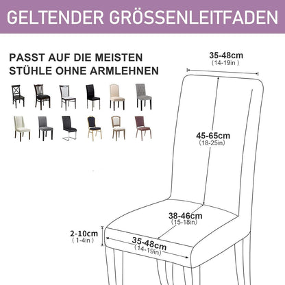 Stretch Samt Stuhlhussen 6er Set - Graulila