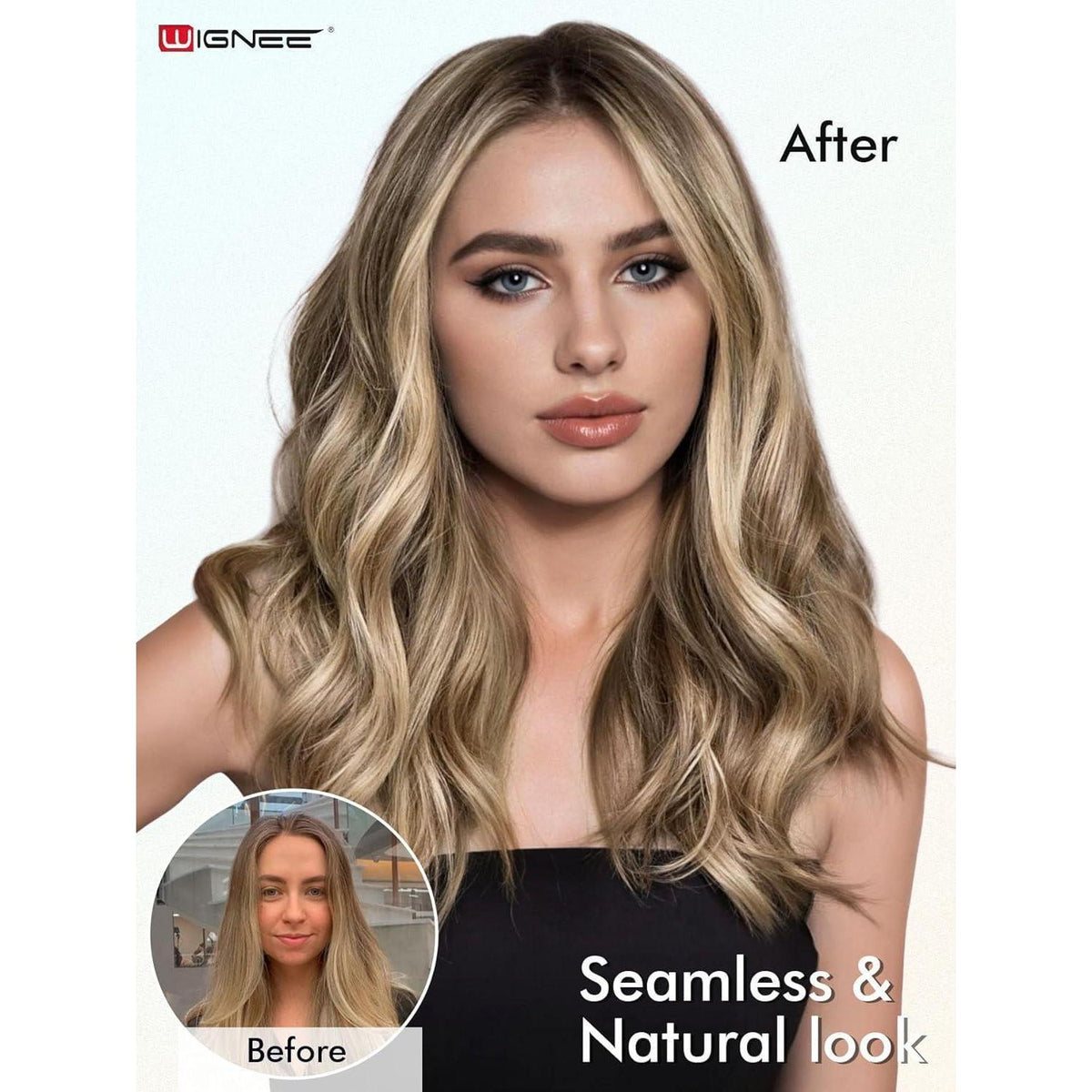 Remy Echthaar Extensions 51 cm Ombre Blond – 2er Pack mit Micro Beads
