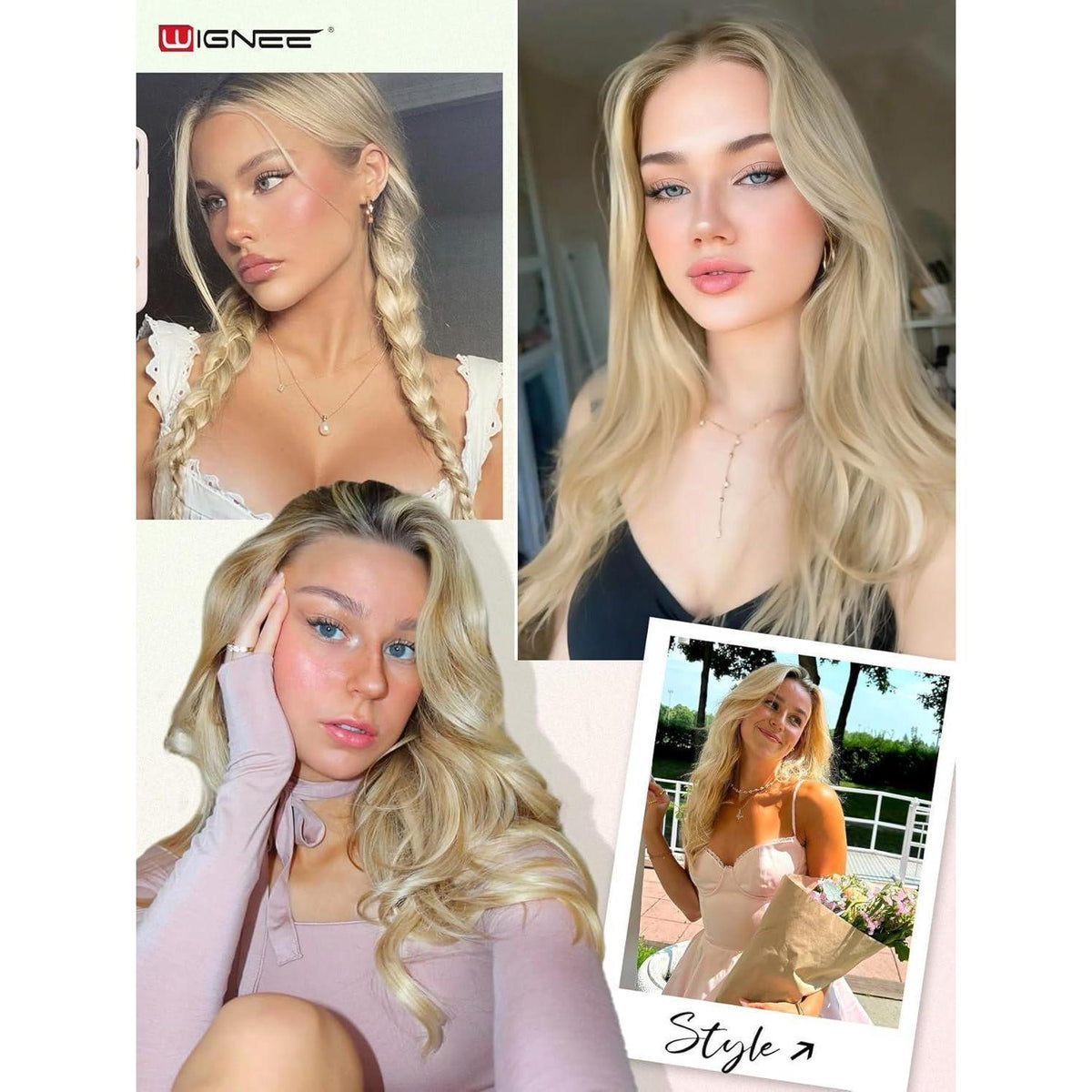 Blond Echthaar Extensions 51cm (20 Zoll) Double Weft