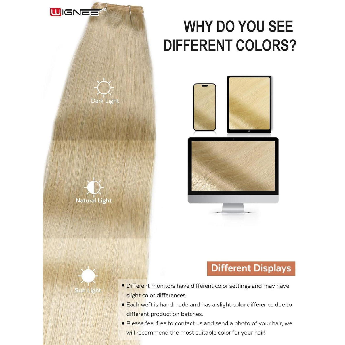 Blond Echthaar Extensions 51cm (20 Zoll) Double Weft