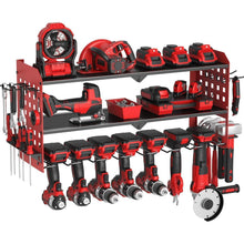 Werkzeug Wandhalterung 3 Ebenen mit Seitenorganizer Rot
