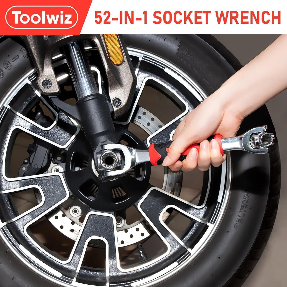 Universal-Steckschlüssel 52-in-1 mit drehbarem Kopf für Auto & Motorrad