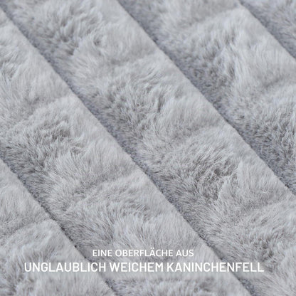 Flauschiges Orthopädisches Hundebett 60x45cm Grau