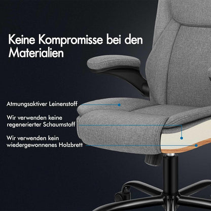 Ergonomischer Gaming Stuhl mit Massagefunktion 150kg Grau