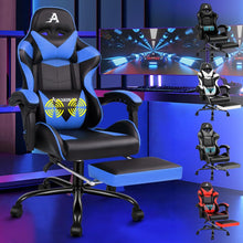Ergonomischer Gaming-Stuhl mit Massagefunktion und Fußstütze