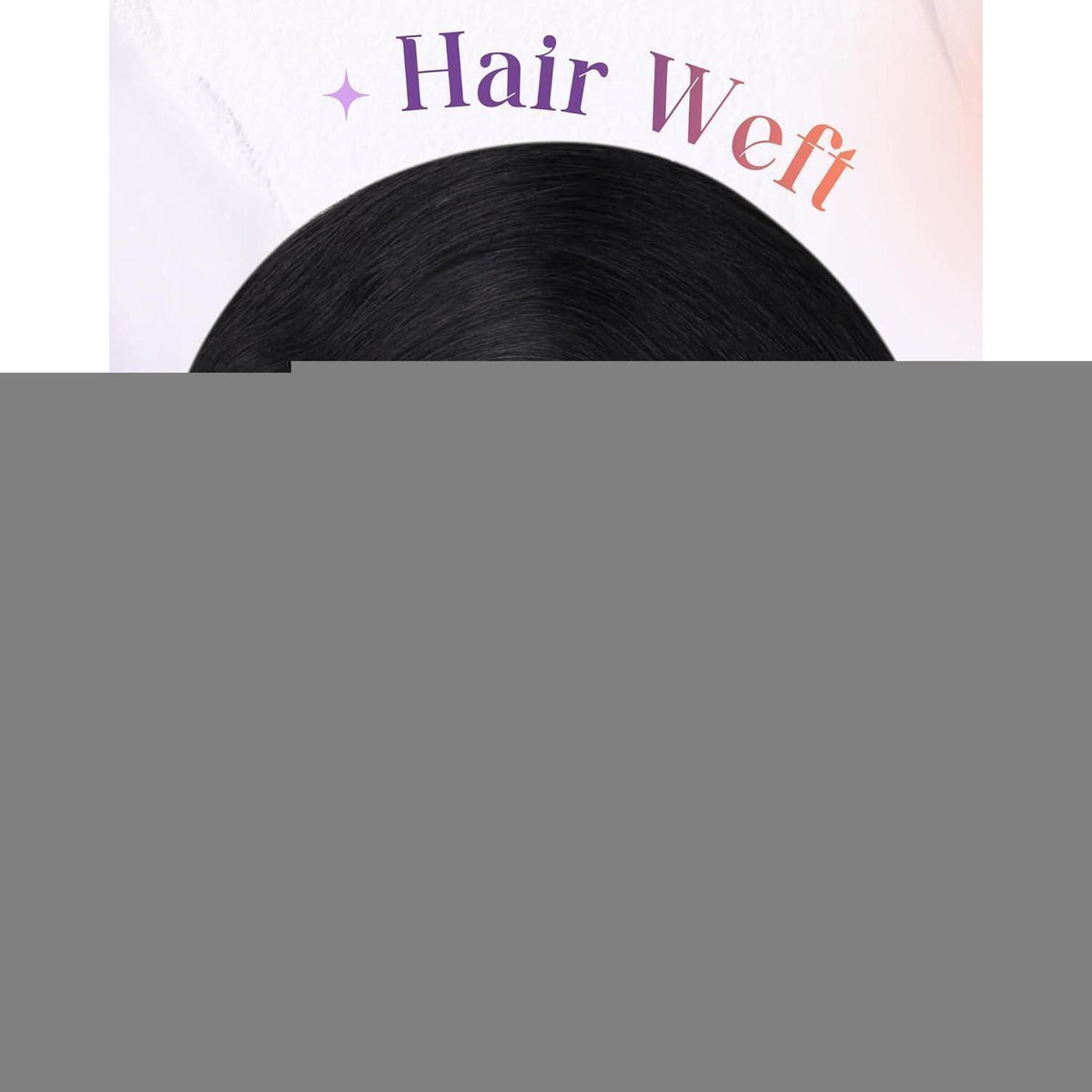 Echthaar Tressen Schwarz 65cm zum Einnähen - Remy Haar