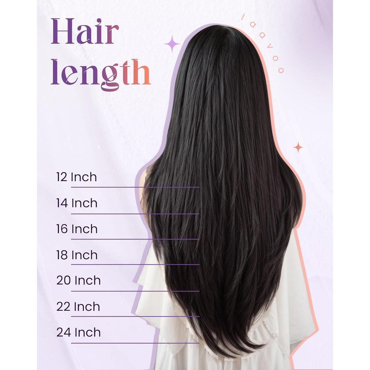 Echthaar Tressen Schwarz 65cm zum Einnähen - Remy Haar