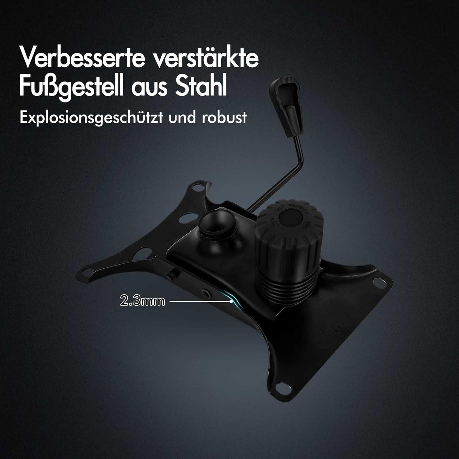 Ergonomischer Massage Bürostuhl Mid Back Schwarz 150kg Belastung