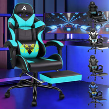 Ergonomischer Gaming-Stuhl mit Massagefunktion und Fußstütze