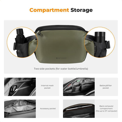 Kamera-Rucksack & Schultertasche für Fotografen, Grün (Groß)