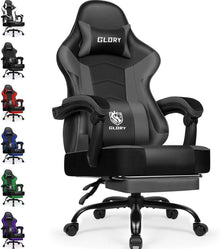Ergonomischer Gaming Stuhl mit Fußstütze und 150 kg Belastbarkeit