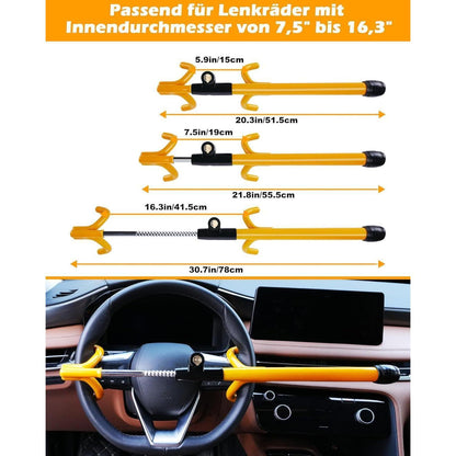 Lenkradschloss mit 4 Haken – Schweres Diebstahlschutz für Autos