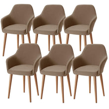Stretch Stuhlhussen 6er Set – Sesselbezug Kamel