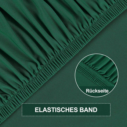 Stretch Stuhlhussen Set 4er – Grün, Abnehmbar & Waschbar