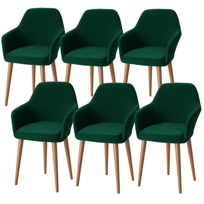 Stretch Stuhlhussen 6er Set – Grün, Abnehmbar & Waschbar