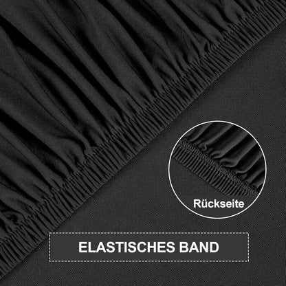 Stretch Stuhlhussen 6er Set – Sesselbezug Schwarz