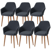 Stretch Stuhlhussen 6er Set – Grau | Sesselbezug & Schonbezug