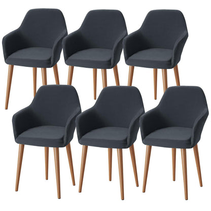 Stretch Stuhlhussen 6er Set – Grau | Sesselbezug & Schonbezug