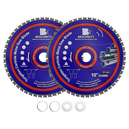 Kreissägeblatt Metall 254mm 50T TCT 2 Stück
