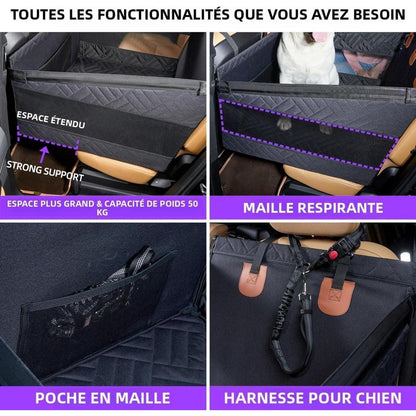 Hunde Autositz Rückbank L – Sicherer & Robuster Boostersitz mit Matte