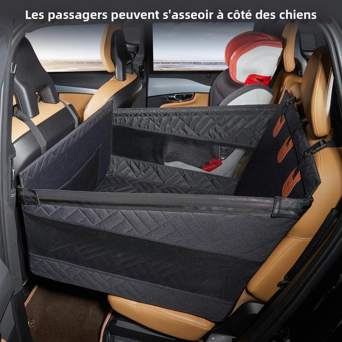 Hunde Autositz Rückbank L – Sicherer & Robuster Boostersitz mit Matte