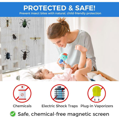 Fliegengitter Fenster mit Magneten – Zuschneidbar & Waschbar