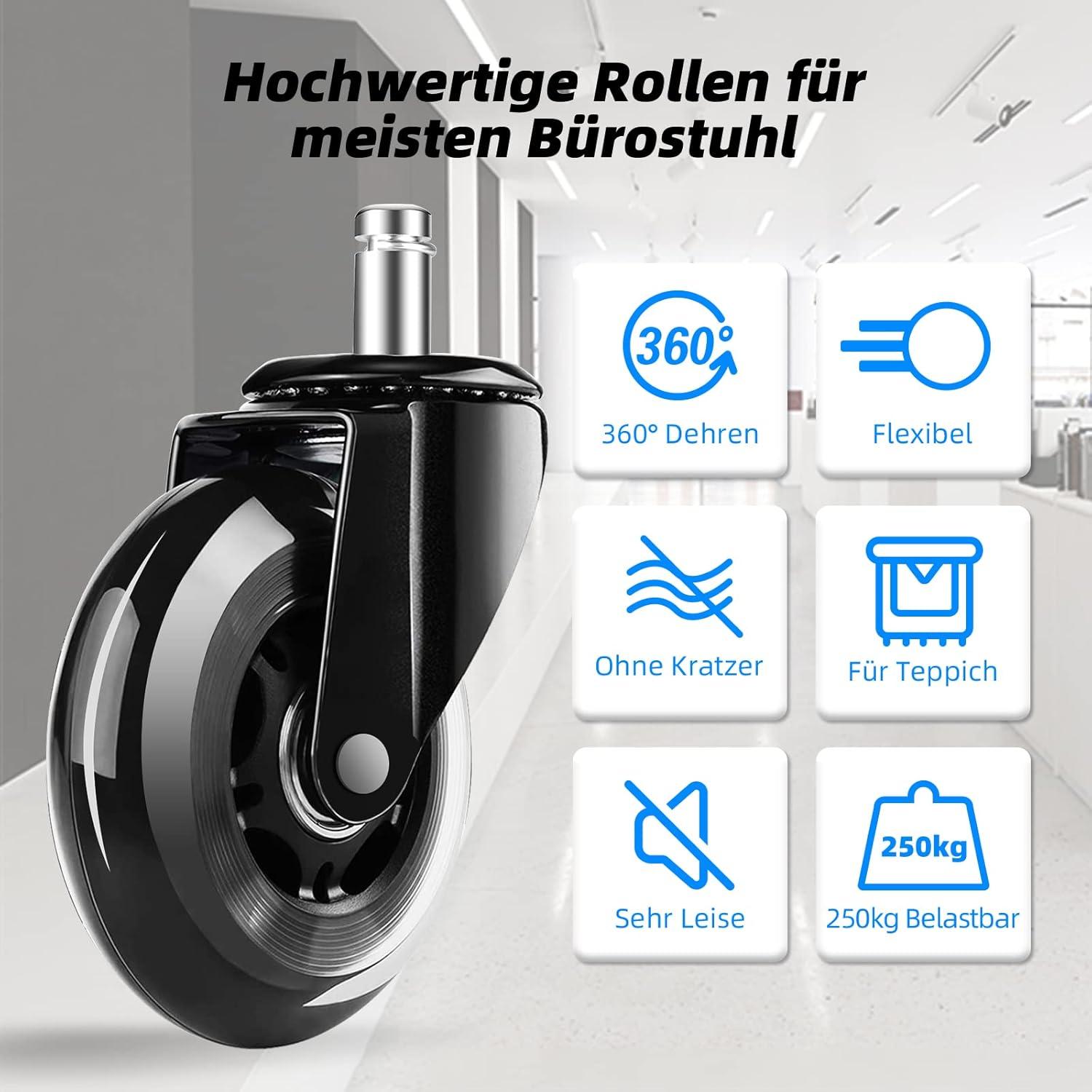 Bürostuhl Hochklappbare Armlehnen Wippfunktion 360°Drehstuhl ergonomisch Atmungsaktiv Bis zu 150kg