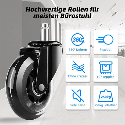 Bürostuhl Hochklappbare Armlehnen Wippfunktion 360°Drehstuhl ergonomisch Atmungsaktiv Bis zu 150kg
