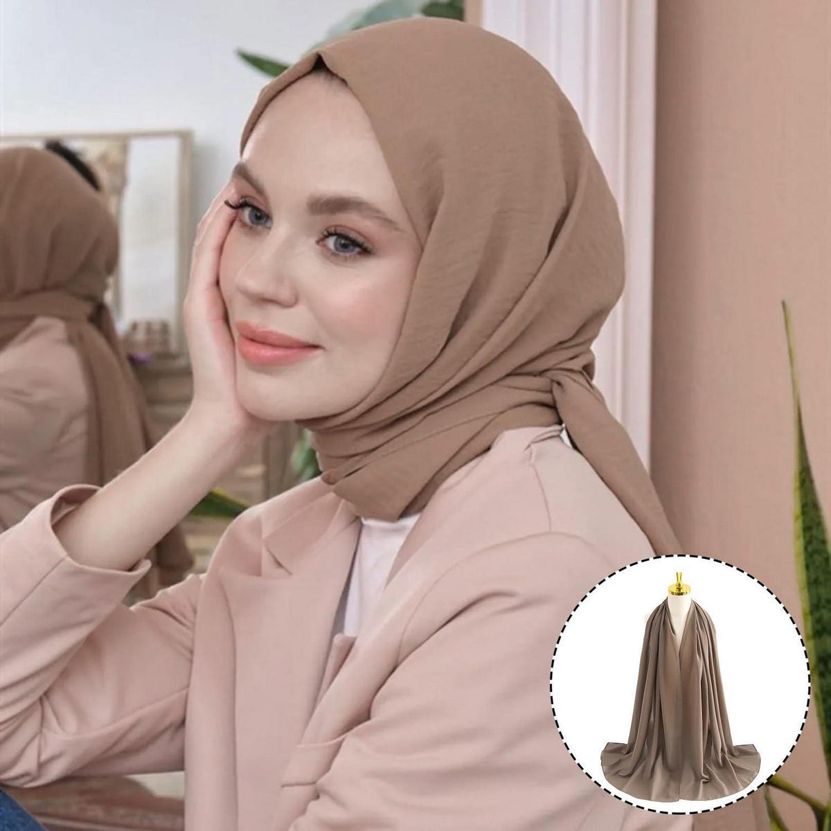 Hijab Kopftuch Chiffon Seidenweich Leicht Modern Damen Sommer