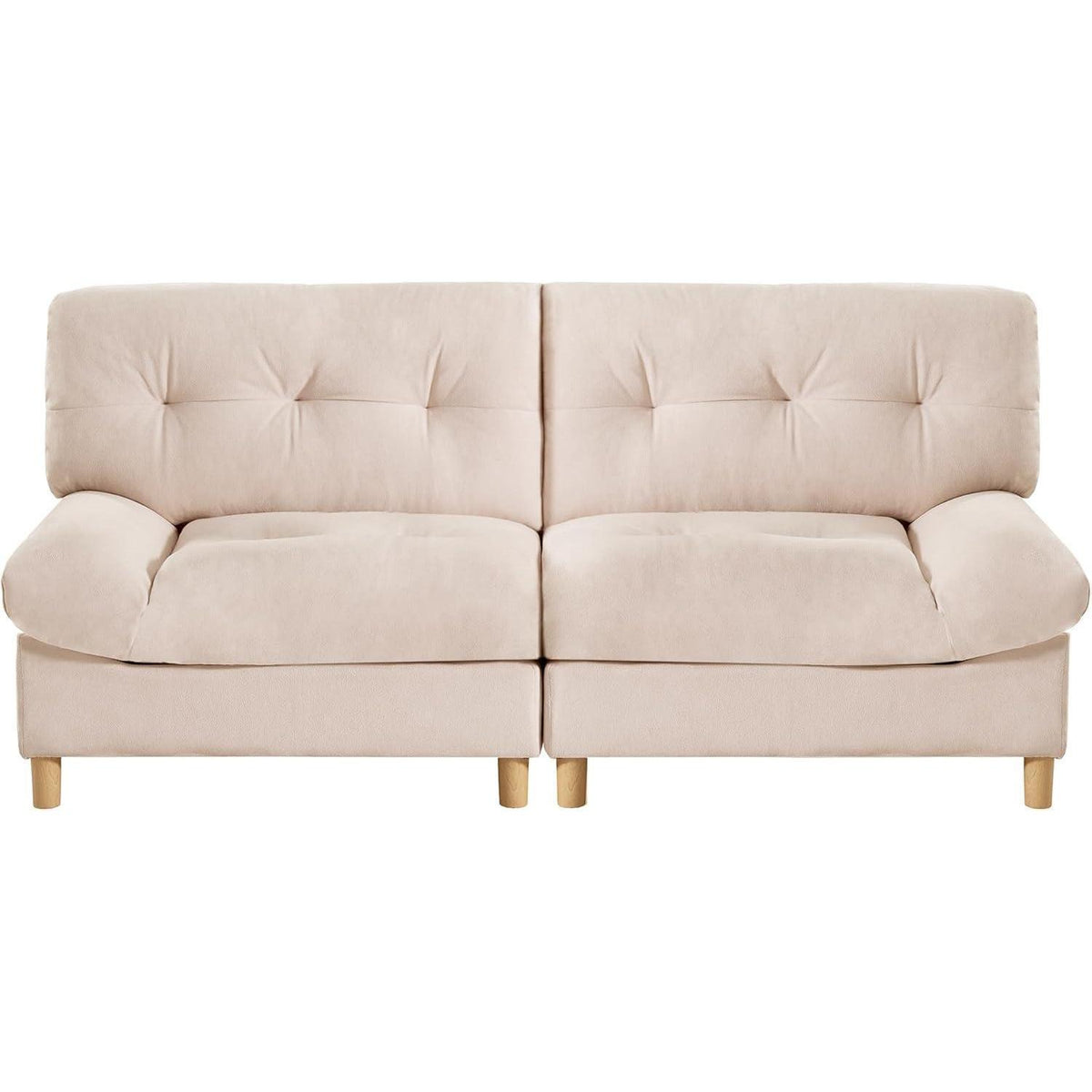 Wolkensofa 2-Sitzer – Bequemes Teddy-Samt Sofa mit Aufbewahrung
