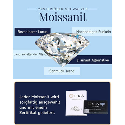 Ohrstecker Silber 925 mit Moissanit – Damen Schmuck Geschenk