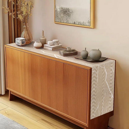 Moderner Tischläufer 40x200 cm Beige Creme Gold Marmor Optik
