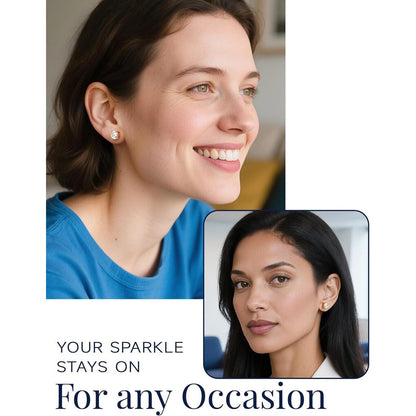 Moissanit Ohrstecker 585 Gold Rosegold Damen Schmuck 0,6 Karat